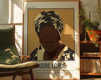 Audre Lorde Print | Author Quote Wall Art | Black Writer Poster | Book Lover Bookish Gift