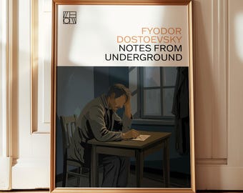 Notes from Underground Print | Dostoevsky Wall Art | Modern Book Cover