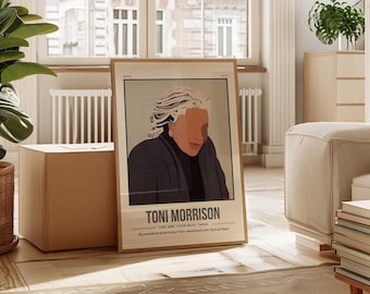 Toni Morrison Print | Author Quote Wall Art | Retro Literary Poster | Book Lover Literature Art | Bookish Gift | Illustration Art Print