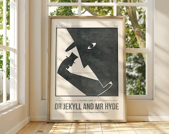 Dr Jekyll and Mr Hyde Print | Robert Louis Stevenson Wall Art | Book Lover Gift