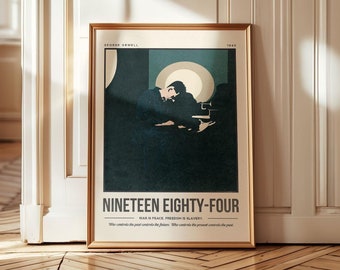 1984 Poster, George Orwell, Book Cover - Etsy