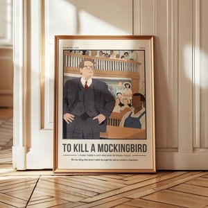 Eine Spottdrossel zu Töten | Harper Lee Buchumschlag Kunst | Zitat Wandkunst | Retro literarisches Poster | Bibliothek Literatur Kunst | Bücherwurm Geschenk