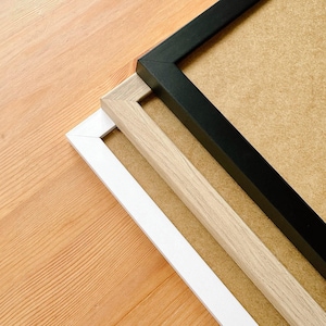 Matte Minimalist Frame A1 A2 A3 A4 A5 - Photo Frame - Scandinavian Picture Frame - Black - White - Oak Finish