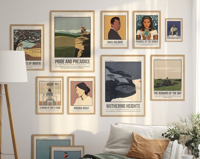 BUY 2 GET 1 FREE | Curate Your Own Library Book Prints | Reading Room Wall Art | Book Lover Gift | Bookish Home Decor