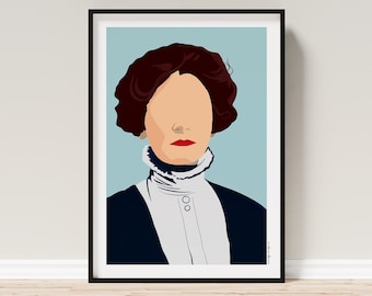 Emmeline Pankhurst Art Print | Iconic Figures Collection | Suffragette Shero | Amazing Woman Wall Art | Inspirational Woman Poster  | Xmas