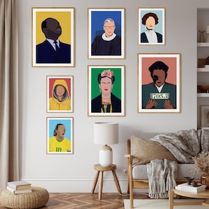 COMPRE 2 E GANHE 1 GRÁTIS | Crie suas próprias impressões de figuras icônicas | Heróis e Sheros | Ícones feministas | Figuras históricas | Arte de parede para sala de aula