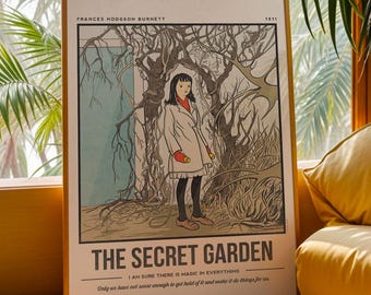 The Secret Garden Print | Whimsical Storybook Wall Art | Vintage Nursery Decor | Bookish Gift for Book Lovers