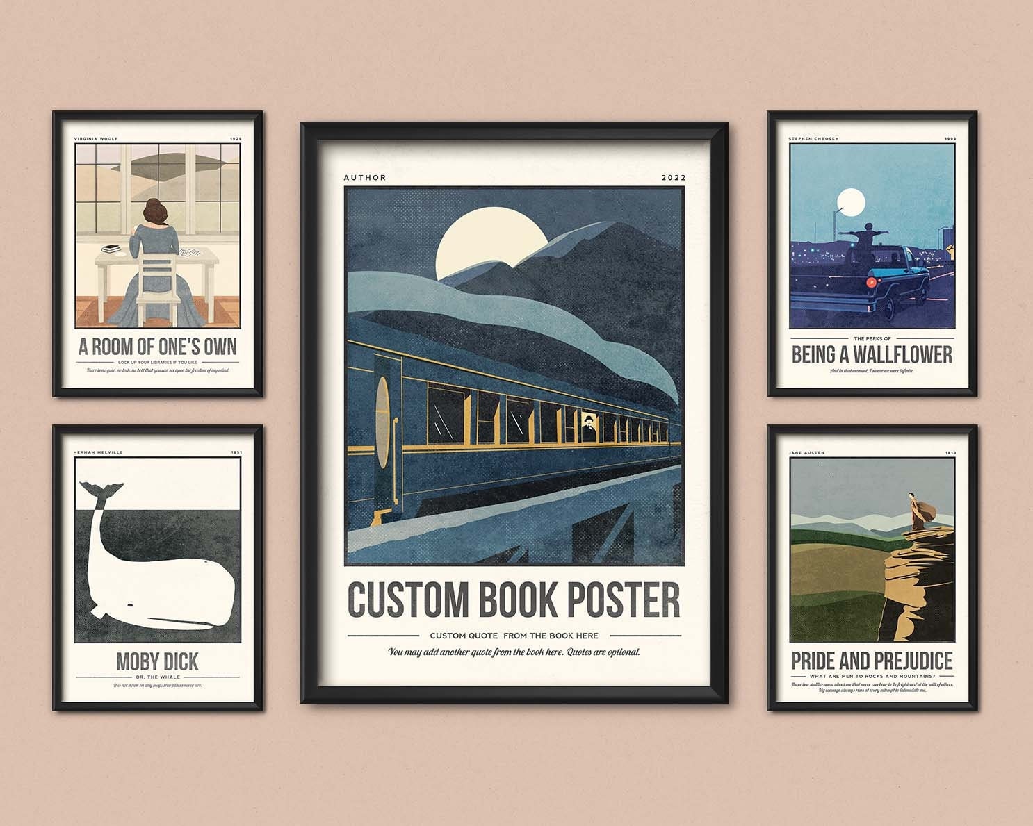 Custom Book Cover Poster Literature Illustration Print