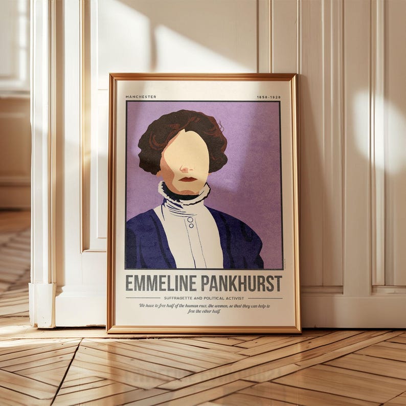 Emmeline Pankhurst Print | Iconic Figures Collection | Suffragette ...