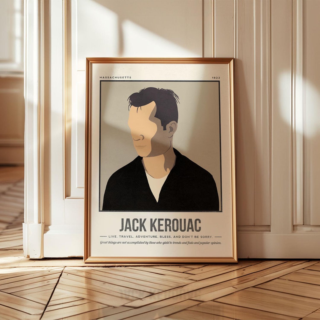 Jack Kerouac Poster | Author Quote Wall Art | Retro Literary Poster ...