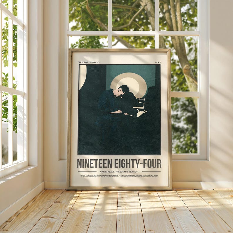1984 Nineteen Eighty-four Print | George Orwell Quote Wall Art | Book ...
