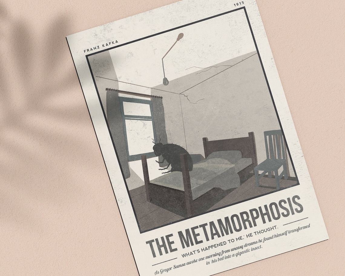 The Metamorphosis Print Franz Kafka Book Cover Art Poster