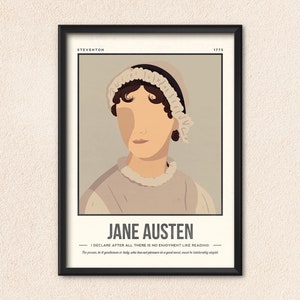Jane Austen Print | Author Quote Wall Art | Literary Poster | Book Lover Art | Bookish Gift image 7