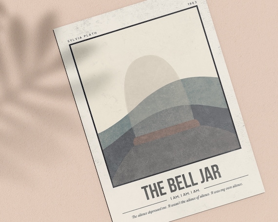 The Bell Jar Book Poster Retro Print in Various Sizes 