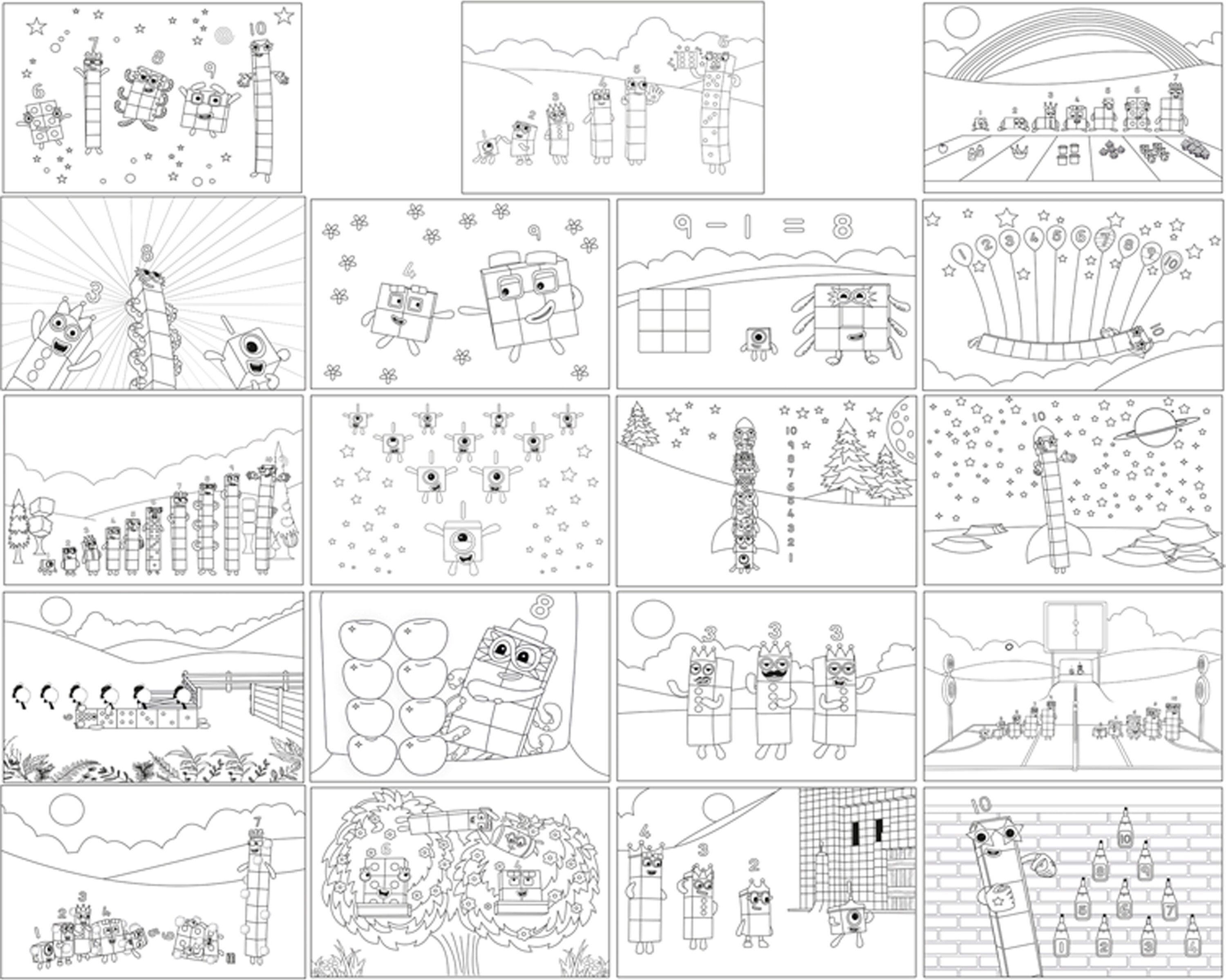 Numberblocks Coloring Book Bundle 10 Off Normal Price Etsy Numberblocks Coloring Book Bundle 10 Off Normal Price Etsy