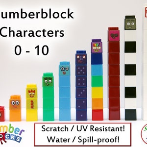 Numberblocks 0 - 10, Waterproof, Scratch / UV Resistant!