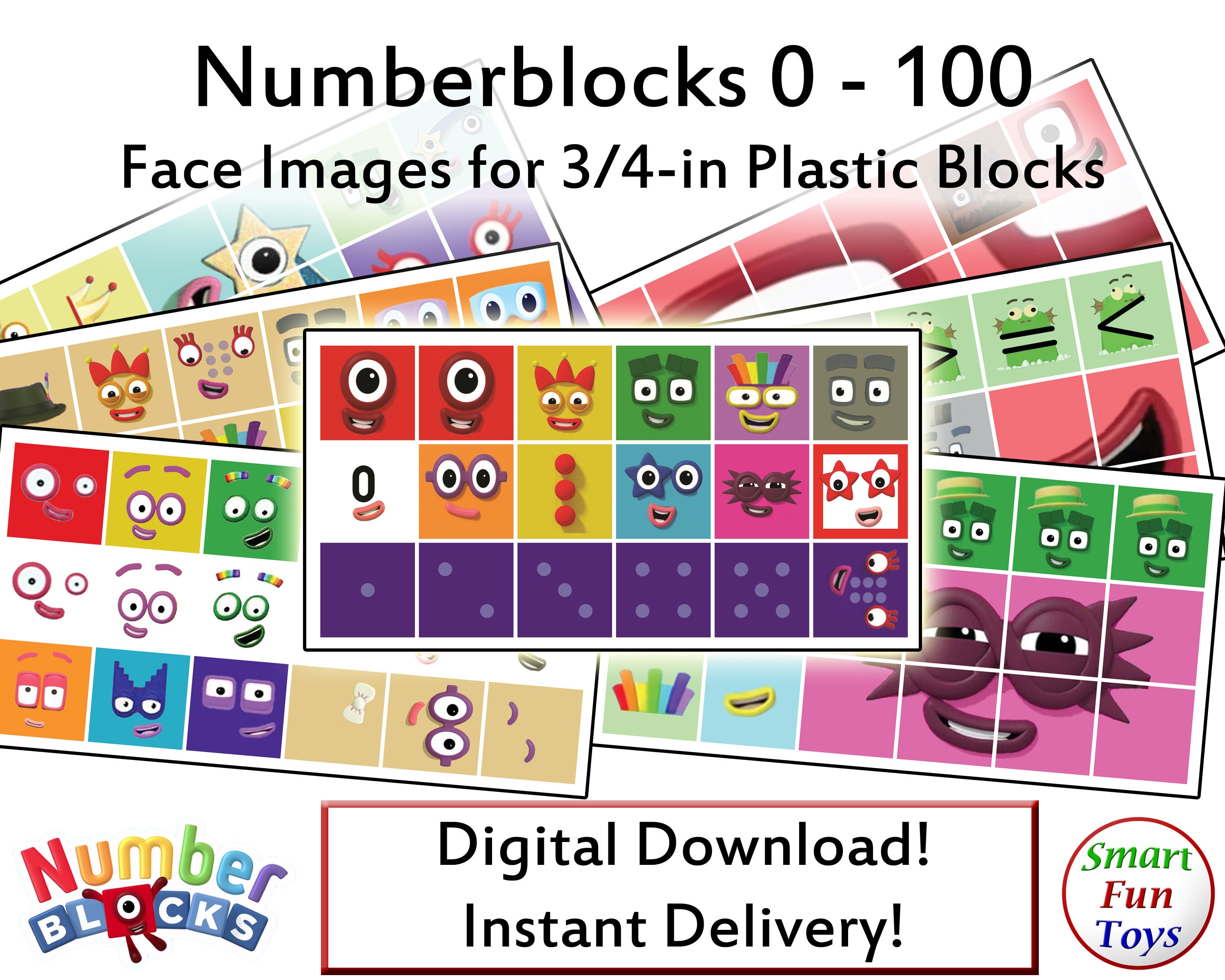 Number Blocks SVG Pack 1-10 Numberblocks SVG Png Pdf Eps Number Blocks  Birthday 
