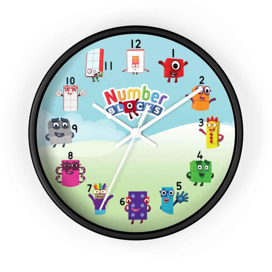 Numberblocks Wall clock Etsy
