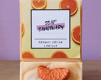 Orange Cream Vanilla Artisan Handmade Soap