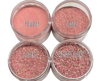 Crushed Thulite Powder, Sand, Coarse, Extra Coarse, Ring Inlay, Resin Crafts, Jewelry Making,