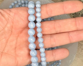 Pulsera de angelita azul, pulsera elástica, chakra del tercer ojo