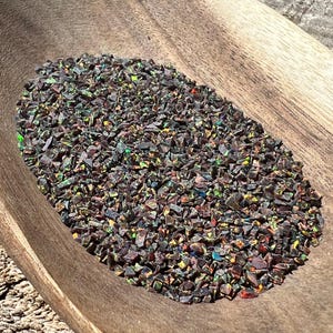 Crushed Synthetic Black Opal 4- Bello Opal - OP34, for jewelry inlay, resin crafts, jewelry making