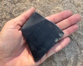 Australian Black Jade Slab 77g for lapidary, mineral collections