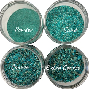 Crushed Peruvian Chrysocolla Powder, Sand, Coarse, Extra Coarse