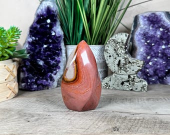 Polychrome Jasper Flame 3.8in, boho home decor