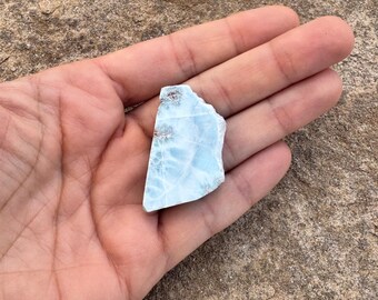 Larimar Slab 16g for lapidary, mineral collections