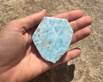 Larimar Slab 70g for lapidary, mineral collections