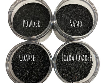 Crushed Black Tourmaline Powder, Sand, Coarse, Extra Coarse, Jewelry Making, Ring Inlay, Resin Crafts