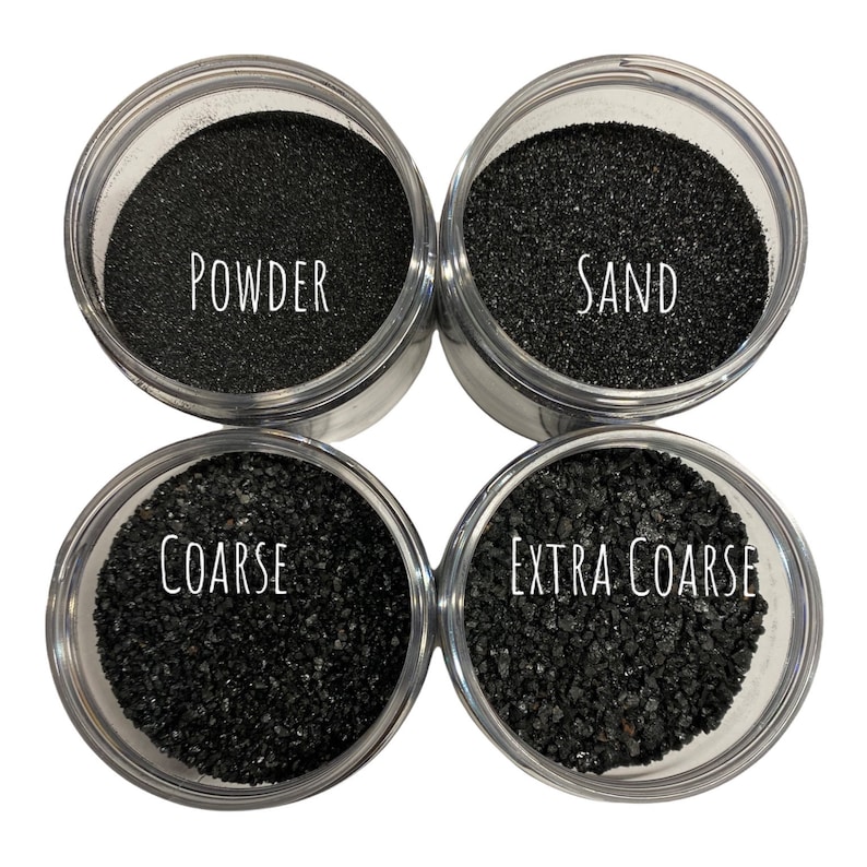 Crushed Black Tourmaline Powder, Sand, Coarse, Extra Coarse image 1