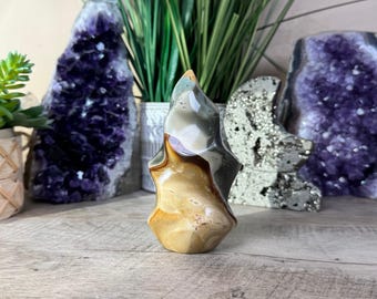 Polychrome Jasper Flame 4.2in, home decor