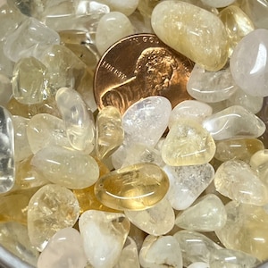 Citrine Chips, 8 oz, Natural Citrine, Polished Citrine, Candles, Jewelry, Inlay, Arts & Crafts