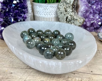 Mini Labradorite Sphere, Throat, Third Eye, Crown Chakra, Healing Crystals, Meditation Tools, home decor