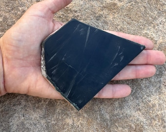 Australian Black Jade Slab 129g for lapidary, mineral collections