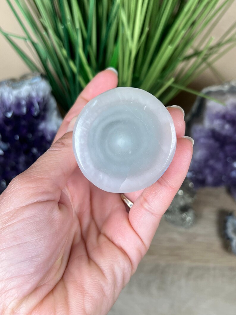 Selenite Spiral Tower bottom