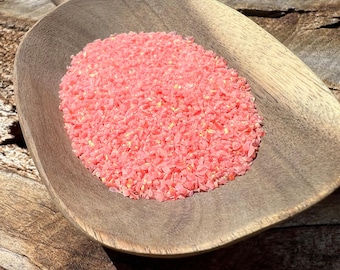 Crushed Salmon Pink Opal: Synthetic Fire Opal for Jewelry Inlay