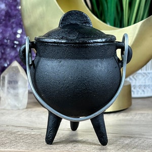 Black Cauldron, Cast Iron, 2.75 in. Incense Burner, Potions