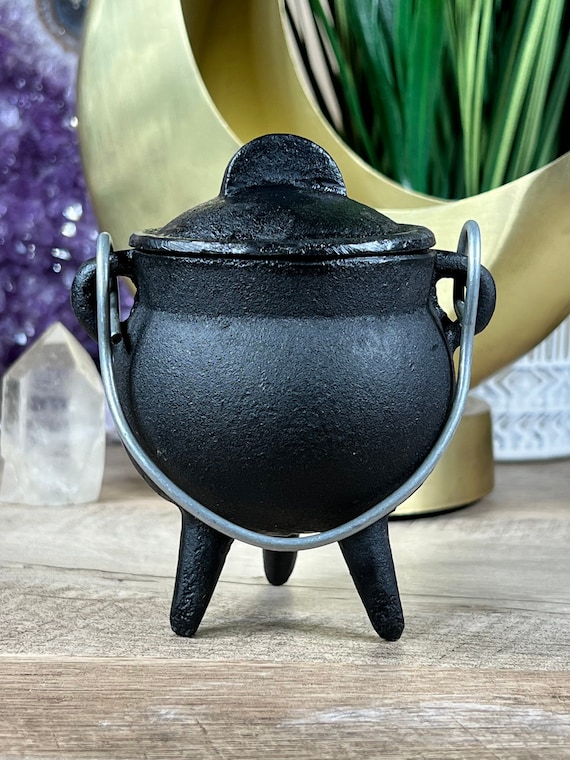 Black Cauldron, Cast Iron, 2.75 in. Incense Burner, Potions