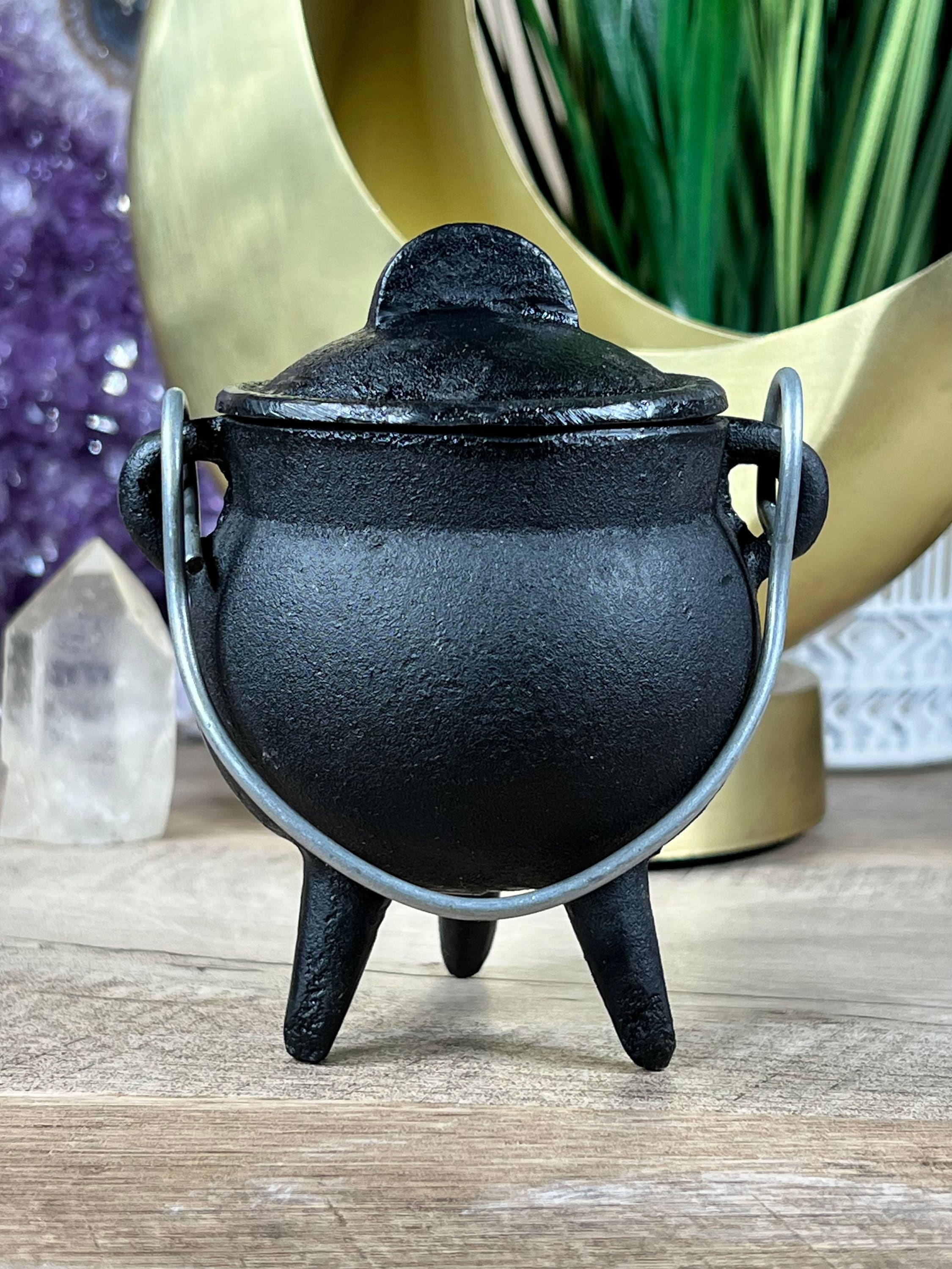 Black Cauldron, Cast Iron, 2.75 in. Incense Burner, Potions