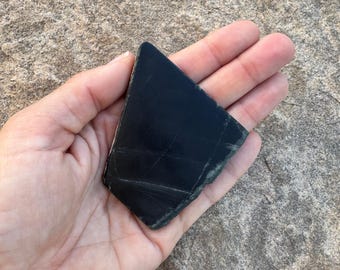 Australian Black Jade Slab 55g for lapidary, mineral collections