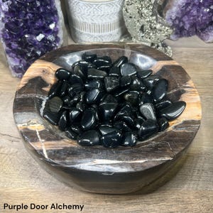 Obsidian Tumble, Root Chakra, Polished Stones, Pocket Stone, Healing Crystals, Energy Work, Protection