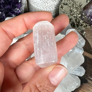 Selenite Tumble, pocket crystals, meditation tools