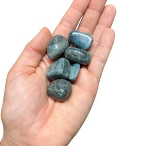 Blue Apatite Tumble, Polished Stones, Pocket Crystal, Healing Crystals, Energy work