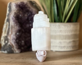 Selenite Night Light: Energy Cleansing Crystal
