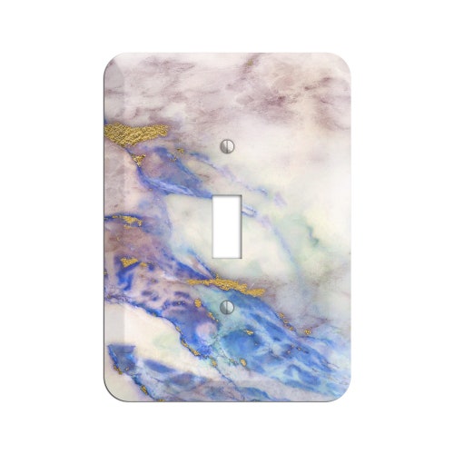 Spindle Marble Print Marble Light Switch Cover and Outlet - Etsy