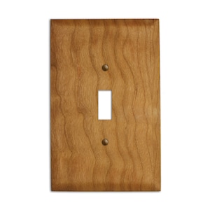 Cherry Wood - Switch Plate Cover, Outlet Cover, Lightswitch Cover -Wood- Home Décor, Toggle, Duplex, Rocker, Wallplate