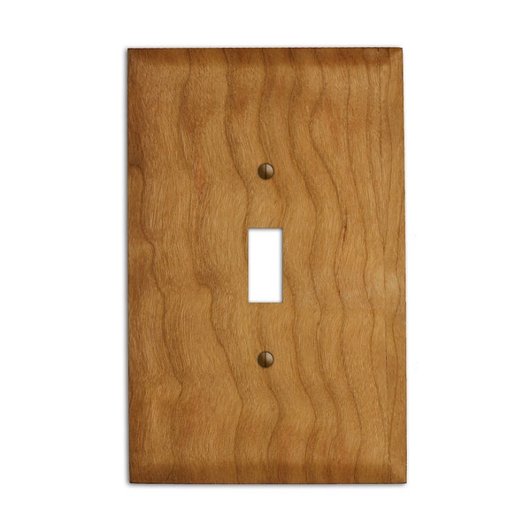 Cherry Wood - Switch Plate Cover, Outlet Cover, Lightswitch Cover -Wood- Home Décor, Toggle, Duplex, Rocker, Wallplate